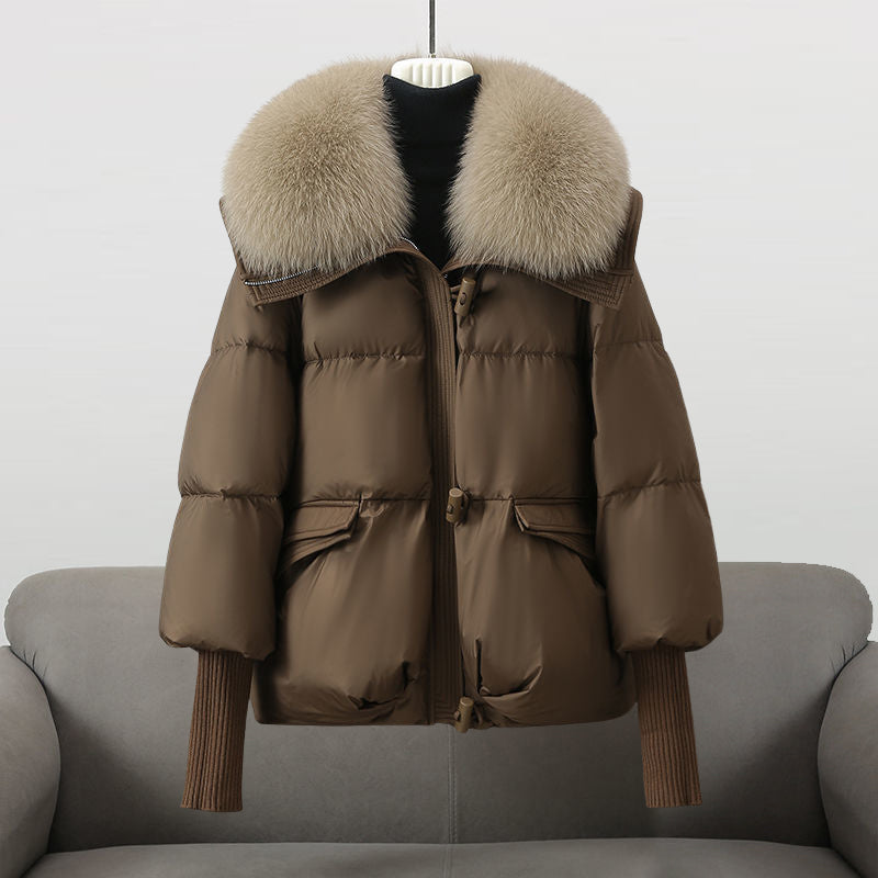 Warme Lange Puffer Winter Jacke für Damen