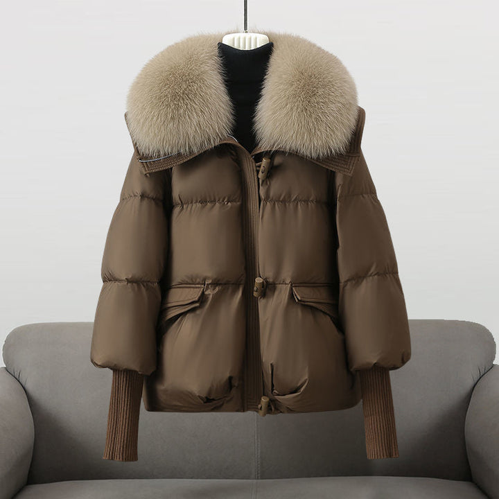 Warme Lange Puffer Winter Jacke für Damen