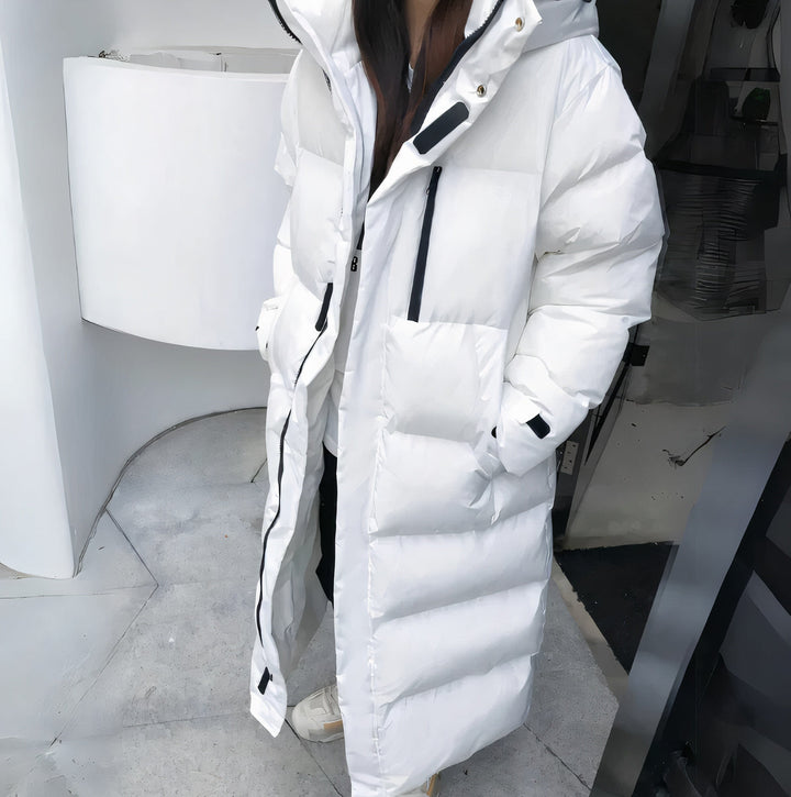 Warme Lange Winter Daunenjacke mit Kapuze für Damen