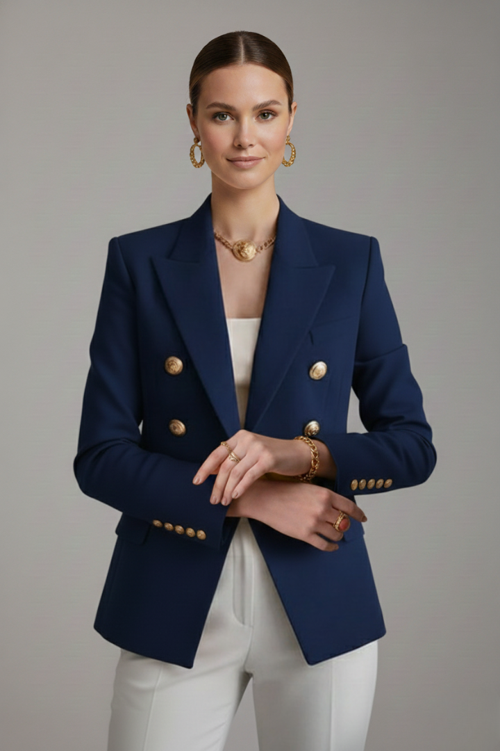 Eleganter Taillierter Blazer mit Revers für Damen