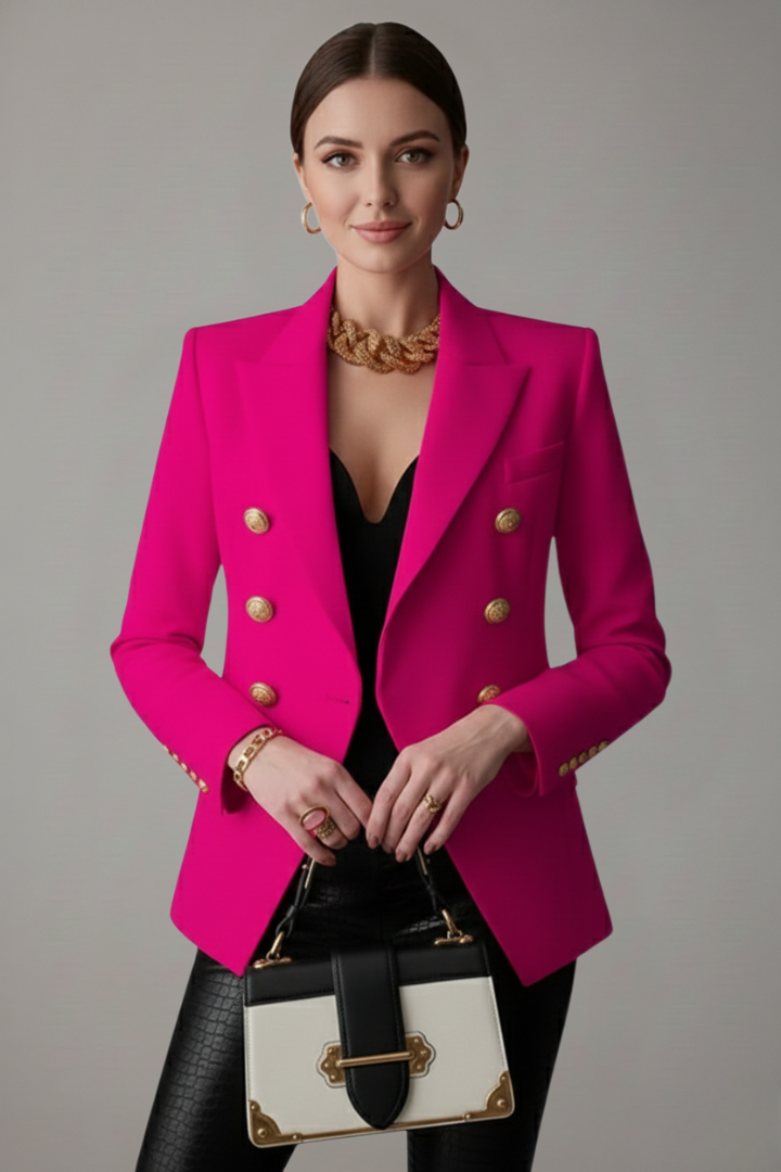 Eleganter Taillierter Blazer mit Revers für Damen