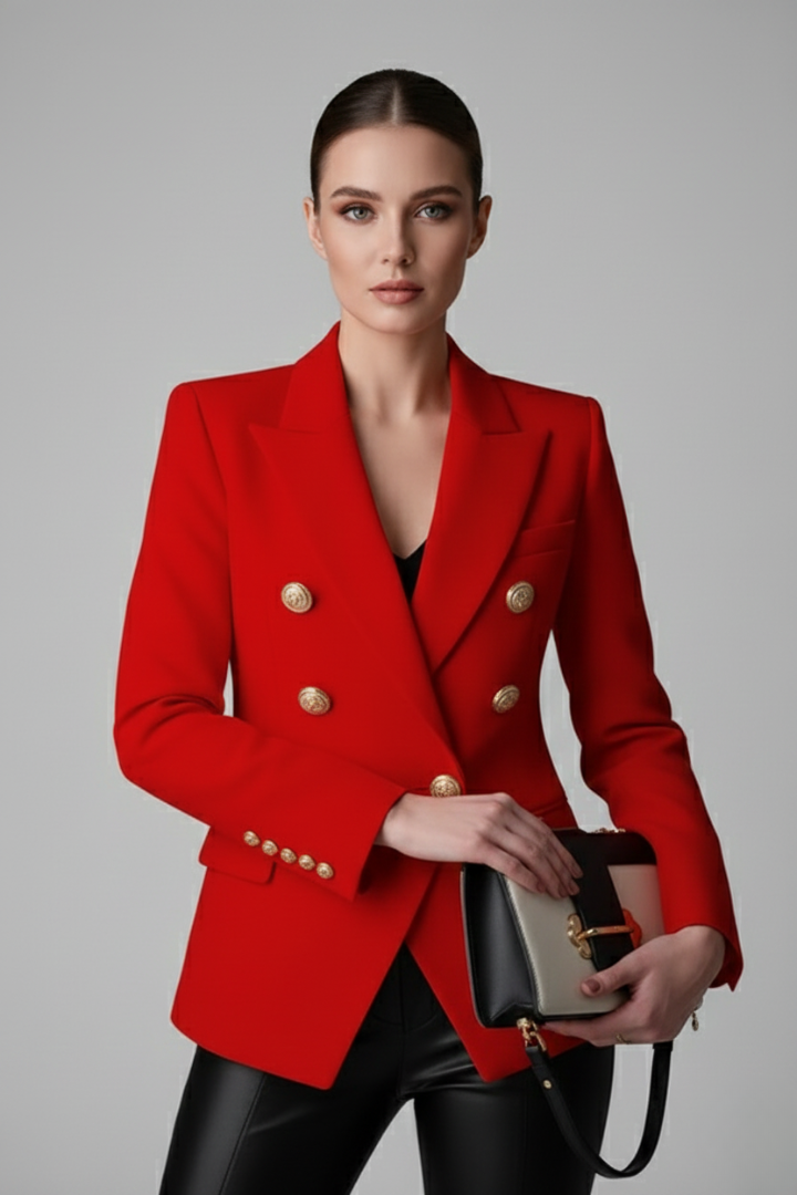 Eleganter Taillierter Blazer mit Revers für Damen
