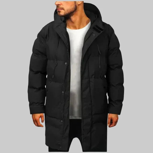 Warmer Langer Winter Parka mit Kapuze für Herren