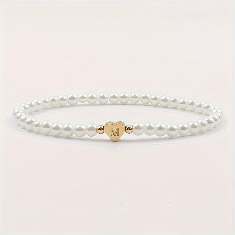 Schickes A-Z Herz Initialen Armband