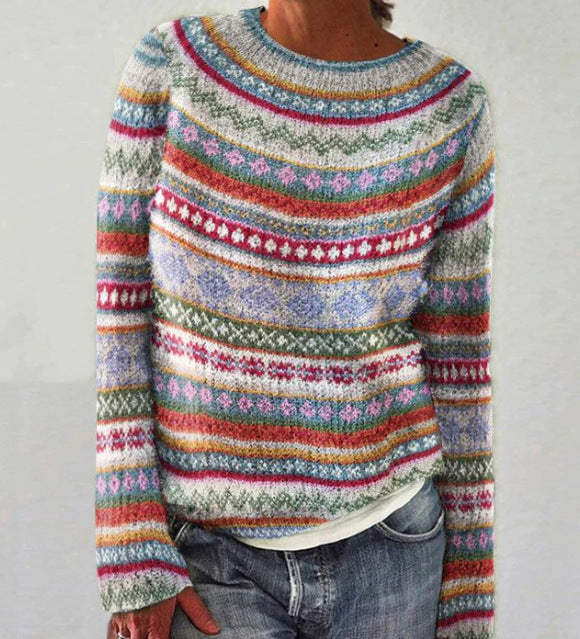 Gemütlicher Gestreifter Pullover für Damen
