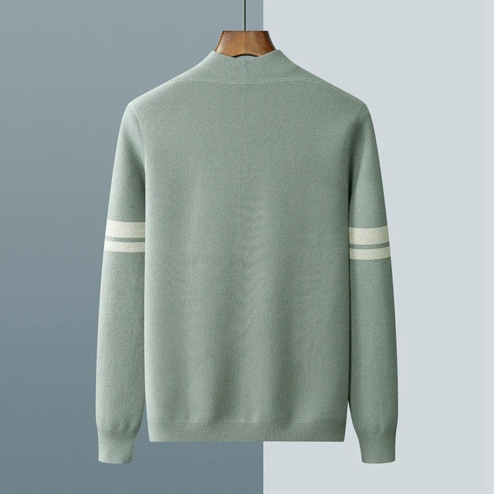 Klassischer Strickpullover mit Knopfleiste für Herren
