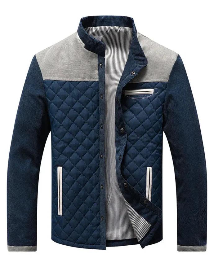 Klassische Steppjacke mit Stehkragen für Herren