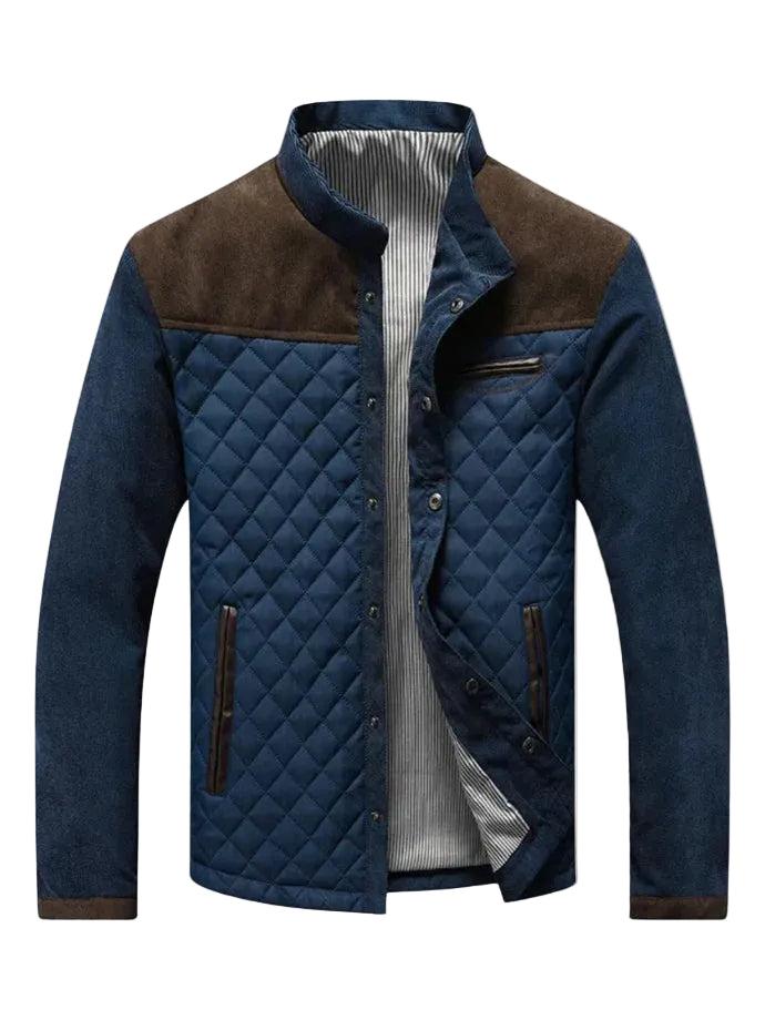 Klassische Steppjacke mit Stehkragen für Herren