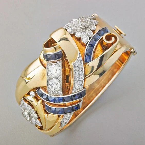 Goldfarbener Vintage Zirkoniaring