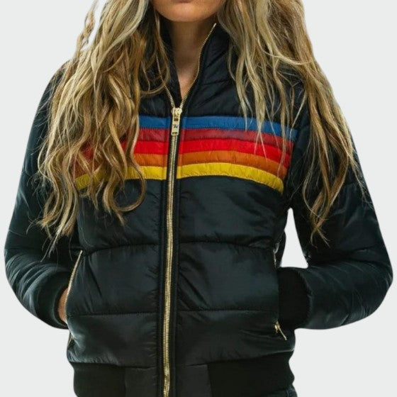 Zeitlose Wasserdichte Steppjacke mit Kapuze für Damen