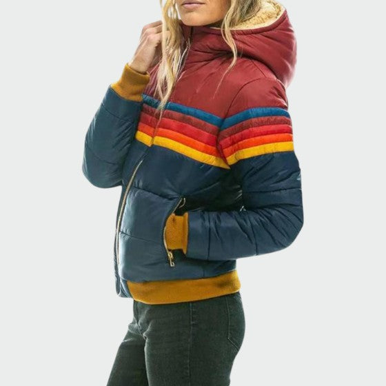Zeitlose Wasserdichte Steppjacke mit Kapuze für Damen