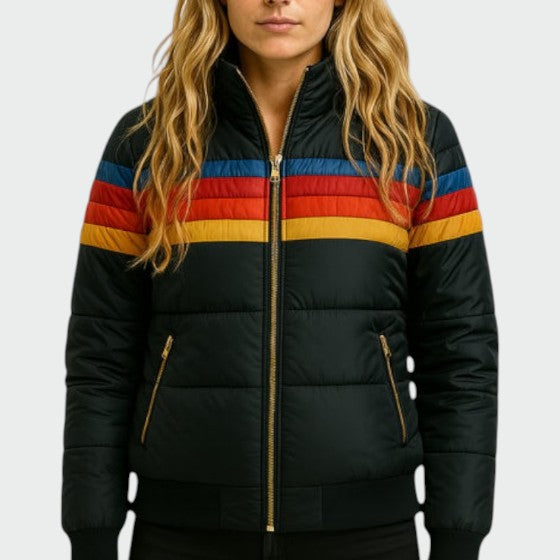 Zeitlose Wasserdichte Steppjacke mit Kapuze für Damen