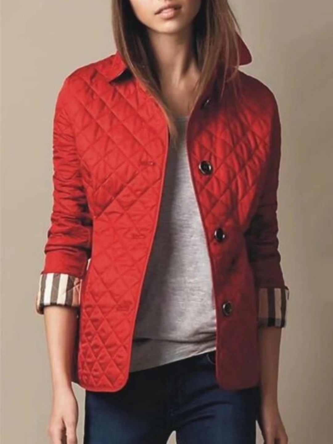 Elegante Leichte Steppjacke mit Knöpfen für Damen