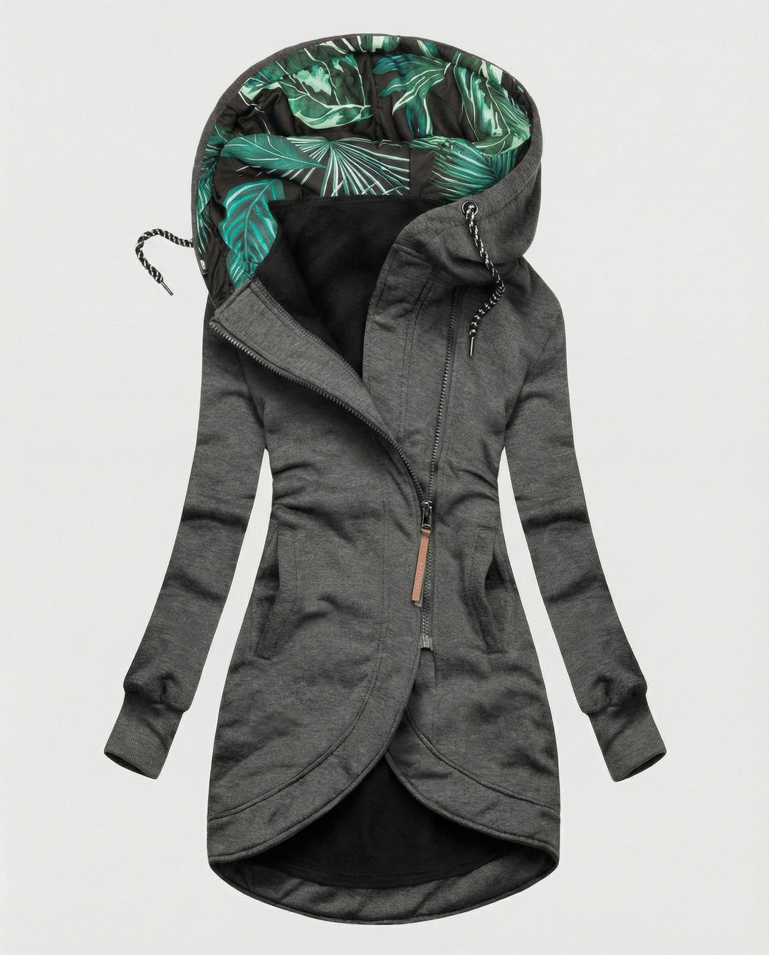 Warme Lange Winterjacke mit Kapuze für Damen